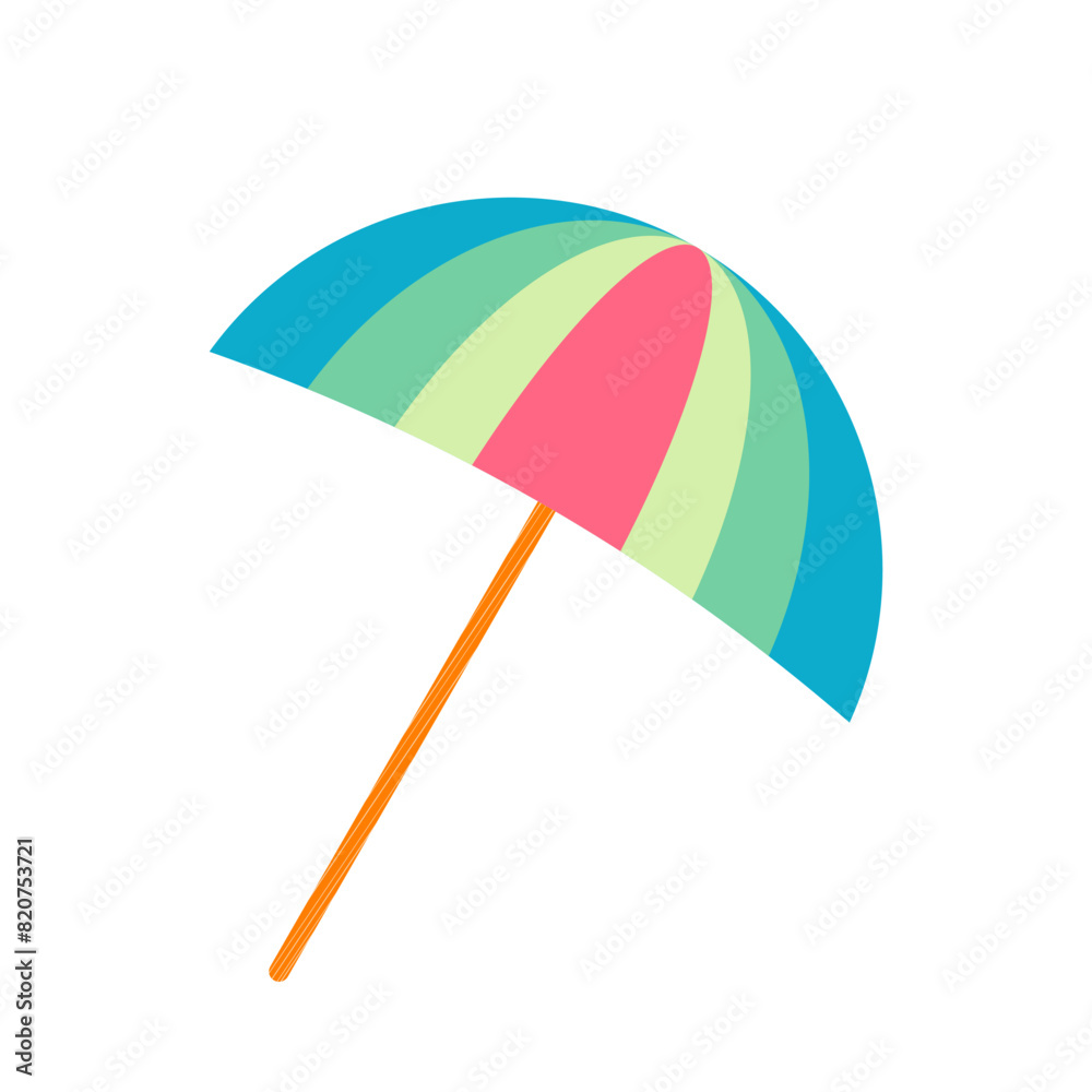 beach umbrella for summer at the beach. umbrella illustration beach umbrella for summer at the beach. umbrella illustration