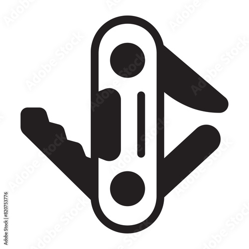 pocket knife glyph icon