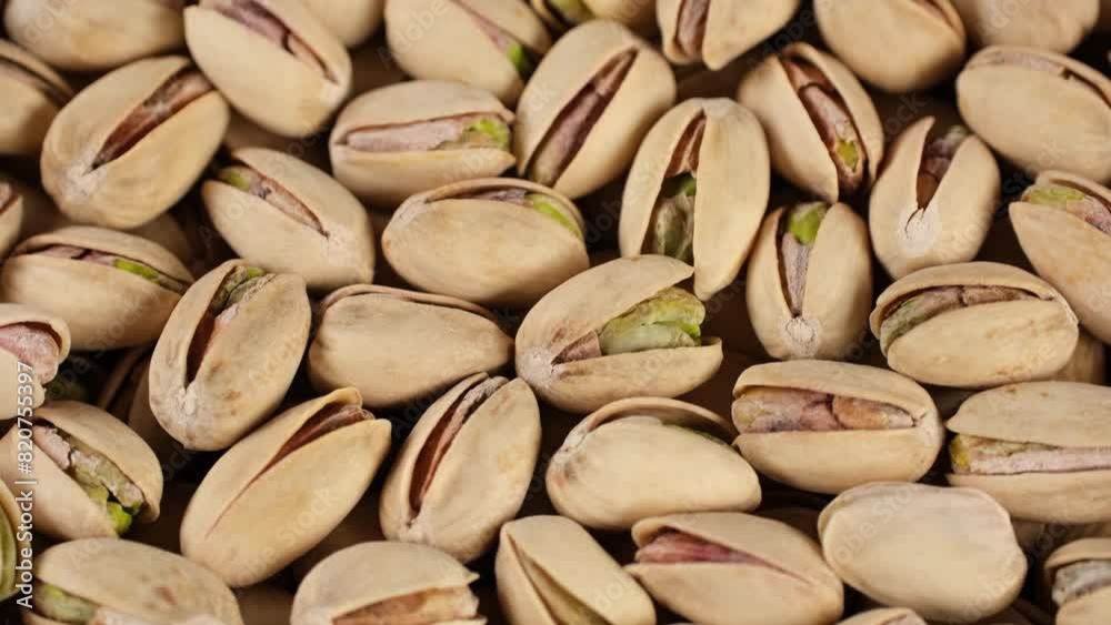 Zoom frame fresh salted roasted pistachios, rotation Zoom frame fresh salted roasted pistachios, rotation