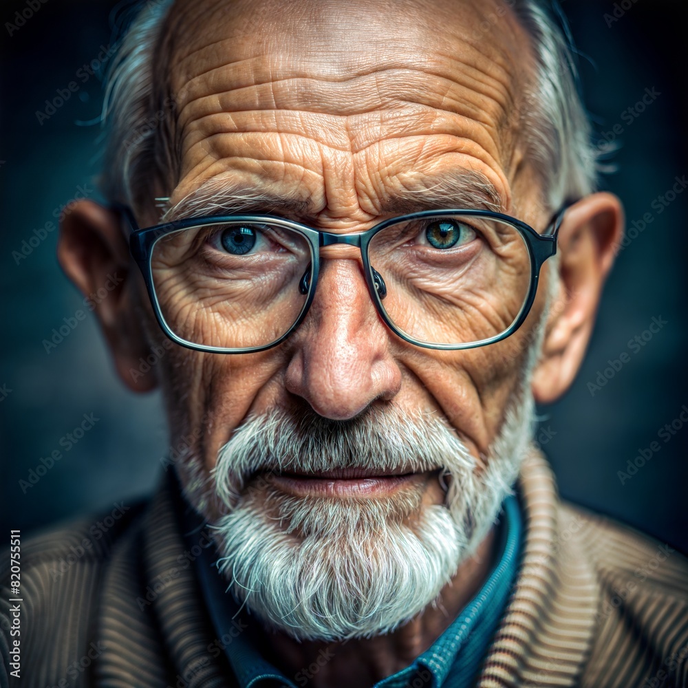Elderly Man with Glasses – 1:1 Ratio: A close-up portrait of an elderly man wearing glasses, exuding wisdom and warmth, ideal for healthcare and lifestyle imagery.
Elderly Man with Glasses – 1:1 Ratio: A close-up portrait of an elderly man wearing glasses, exuding wisdom and warmth, ideal for healthcare and lifestyle imagery.