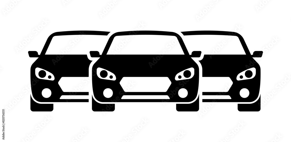 Cars icon. Car Icons. Silhouette Style. Vector icons