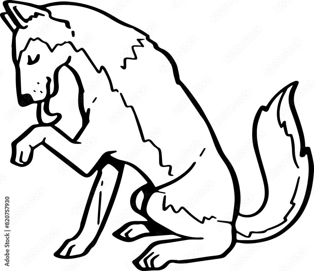 cute cartoon dog drawing. cute cartoon dog drawing.