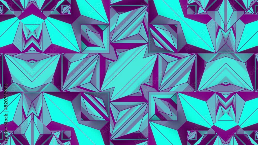 Background with colors and patterns intertwined. 3d rendering loop animation Background with colors and patterns intertwined. 3d rendering loop animation