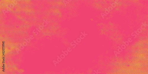 Orange and magenta retro comic pop art background with dots, halftone background vector illustration