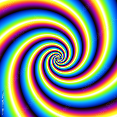 Hypnotic spiral background. Optical illusion style design.