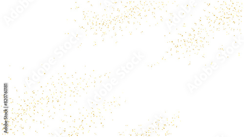 Glitter texture. Gold hexagonal sequins on white background.
