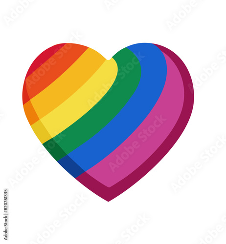 HEART WITH PRIDE FLAG