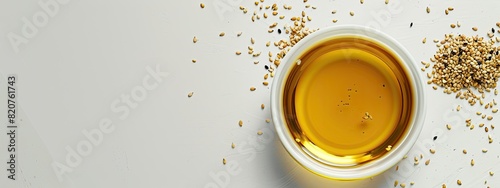 sesame essential oil. Selective focus