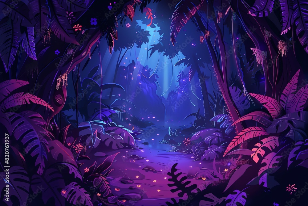 Mystical Night  Forest