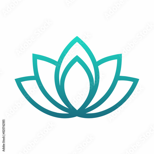 Lotus flower logo design vector art illustration