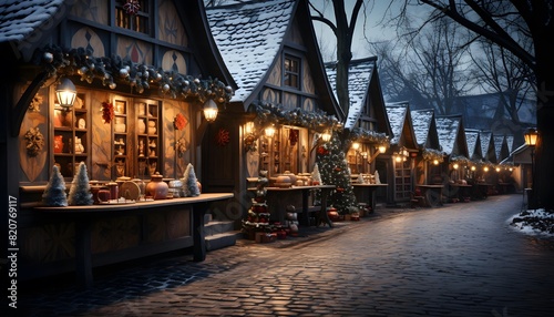 Christmas market in the old town of Rothenburg ob der Tauber