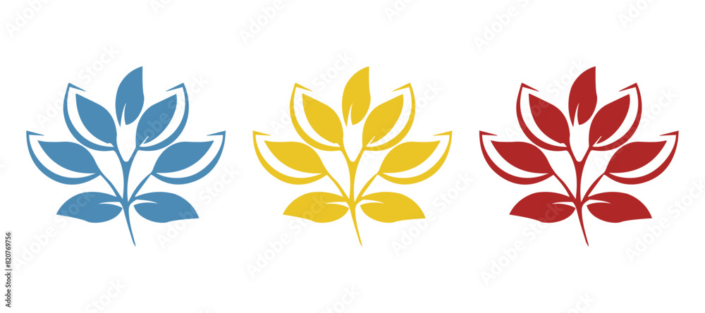 Obraz premium plant icon on a white background, vector illustration