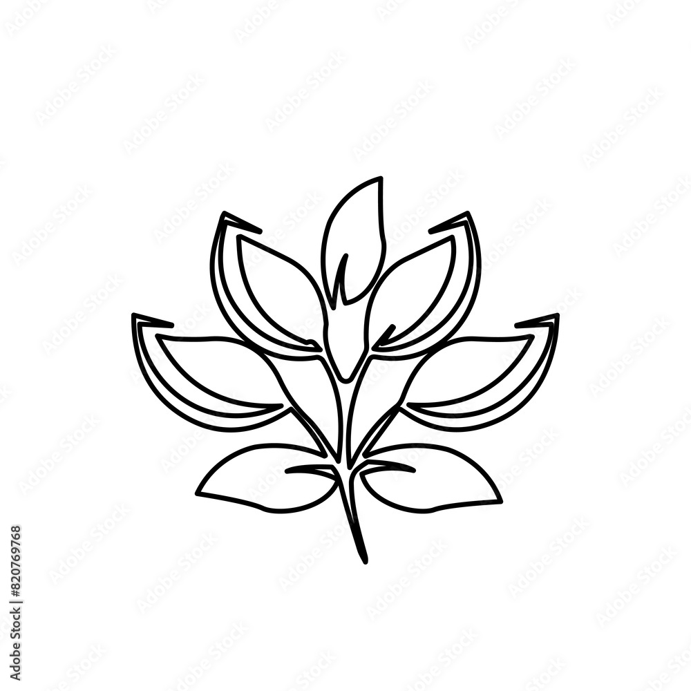 plant icon on a white background, vector illustration