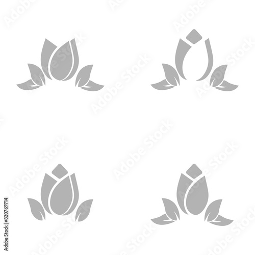tulip icon on a white background, vector illustration #820769714
