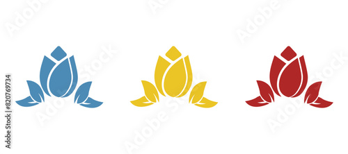 tulip icon on a white background, vector illustration