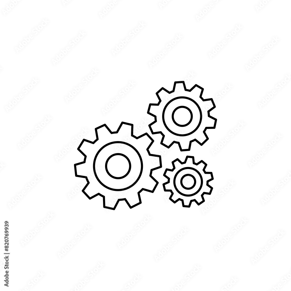 gear icon on white background vector illustration gear icon on white background vector illustration