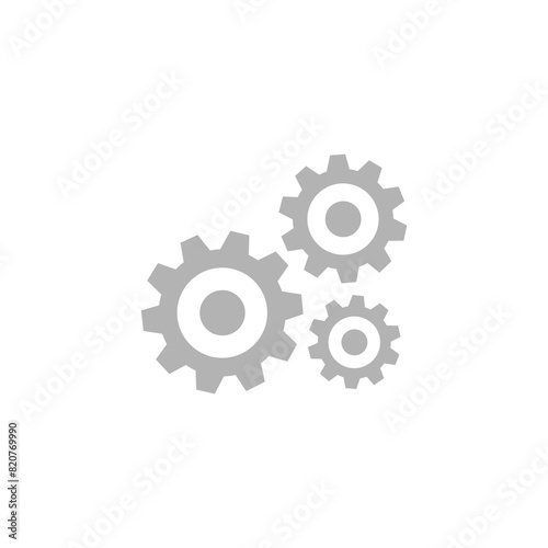 gear icon on white background vector illustration