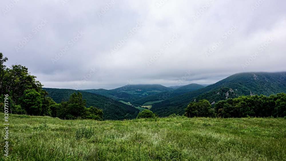 Landscape of a forested mountain in northern Germany Landscape of a forested mountain in northern Germany