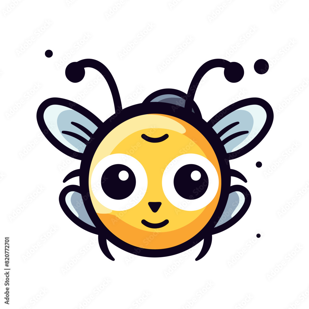 Vector of a bee logo against a white background Vector of a bee logo against a white background