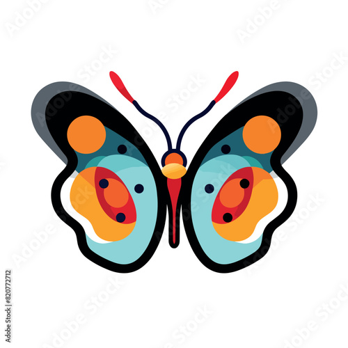 Vector of a butterfly logo against a white background