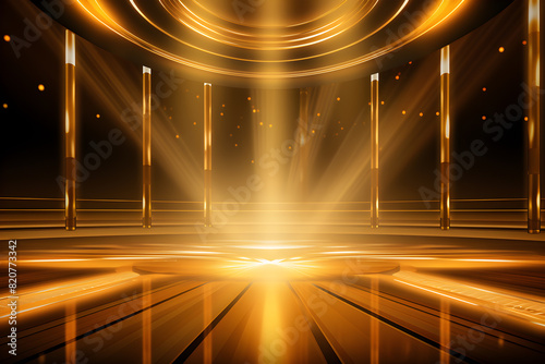 gold stage with spotlight background 