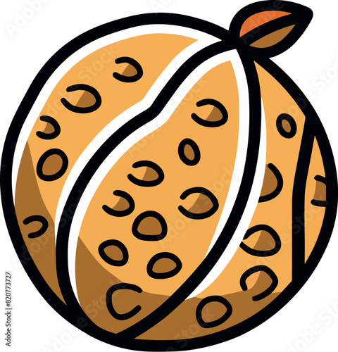 Vector illustration of a beautiful and delicious tiger nut