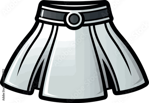 Vector illustration of a beautiful and stylish skirt