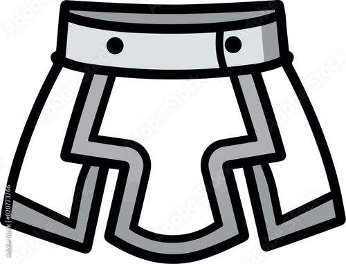 Vector illustration of a beautiful and stylish skirt