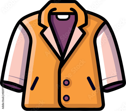 Vector illustration of a beautiful and stylish coat