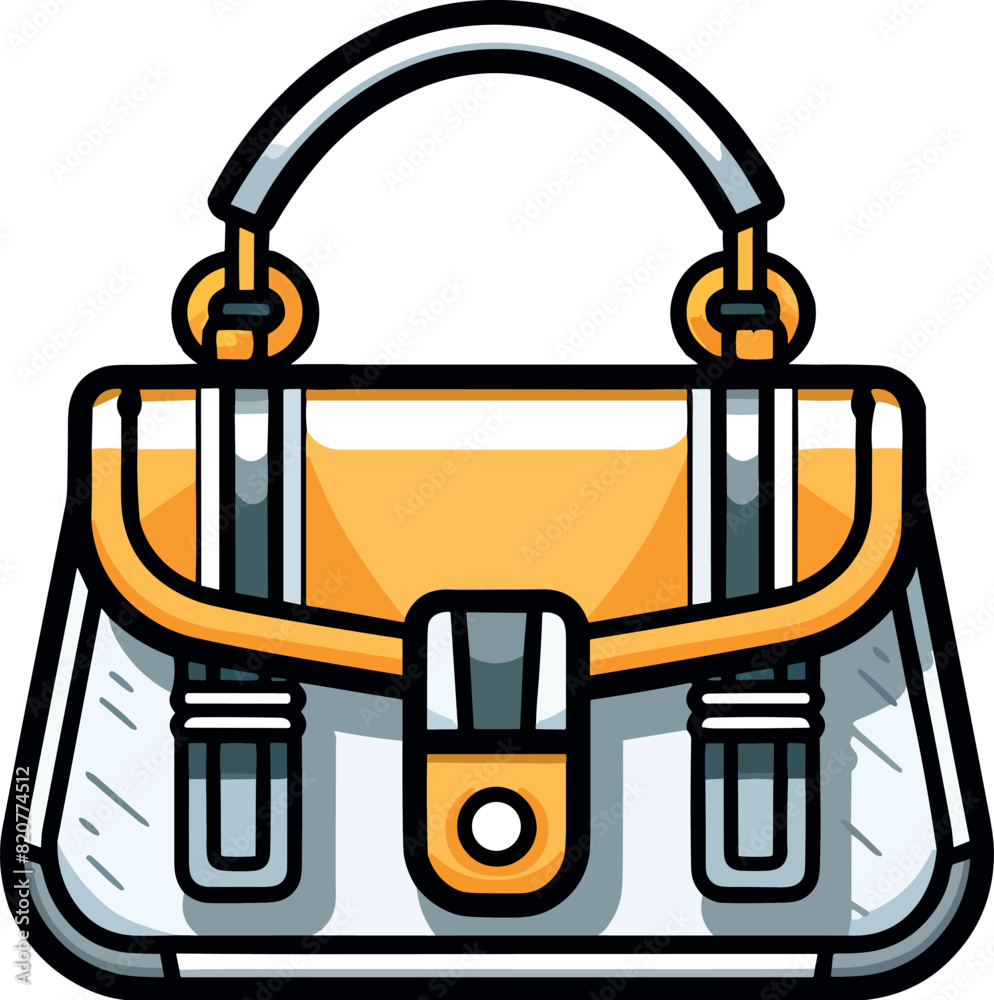 Vector illustration of a stylish and modern bag with bold outline and bright colors, logo design Vector illustration of a stylish and modern bag with bold outline and bright colors, logo design