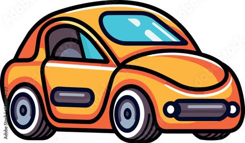 Vector of a modern sports car on a white background