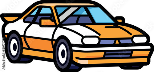 Vector of a modern sports car on a white background