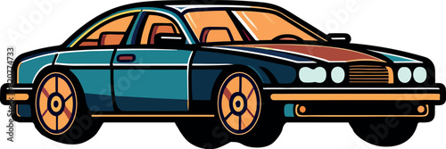 Vector of a modern sports car on a white background