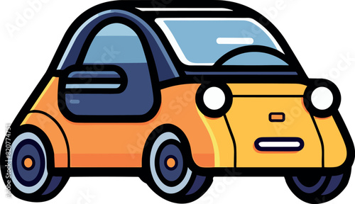 Vector of a modern sports car on a white background