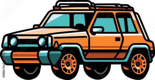 Vector of a sports car on a white background