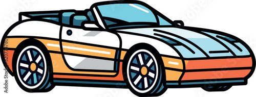 Vector of a sports car on a white background