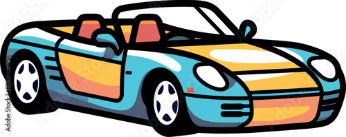 Vector of a sports car on a white background