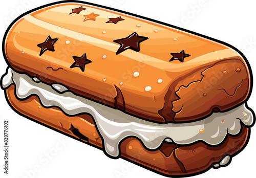 Vector illustration of a delicious and tasty chocolate bar.