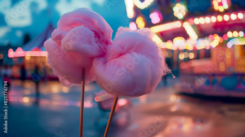 Fairground Fluffy Pink Cotton Candy Evening Magic