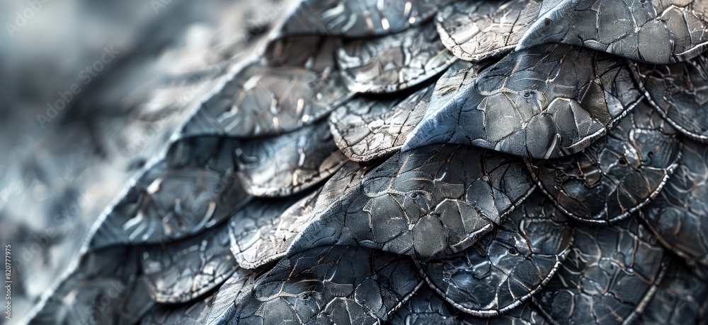 Detailed View of Dark Metallic Scales Detailed View of Dark Metallic Scales