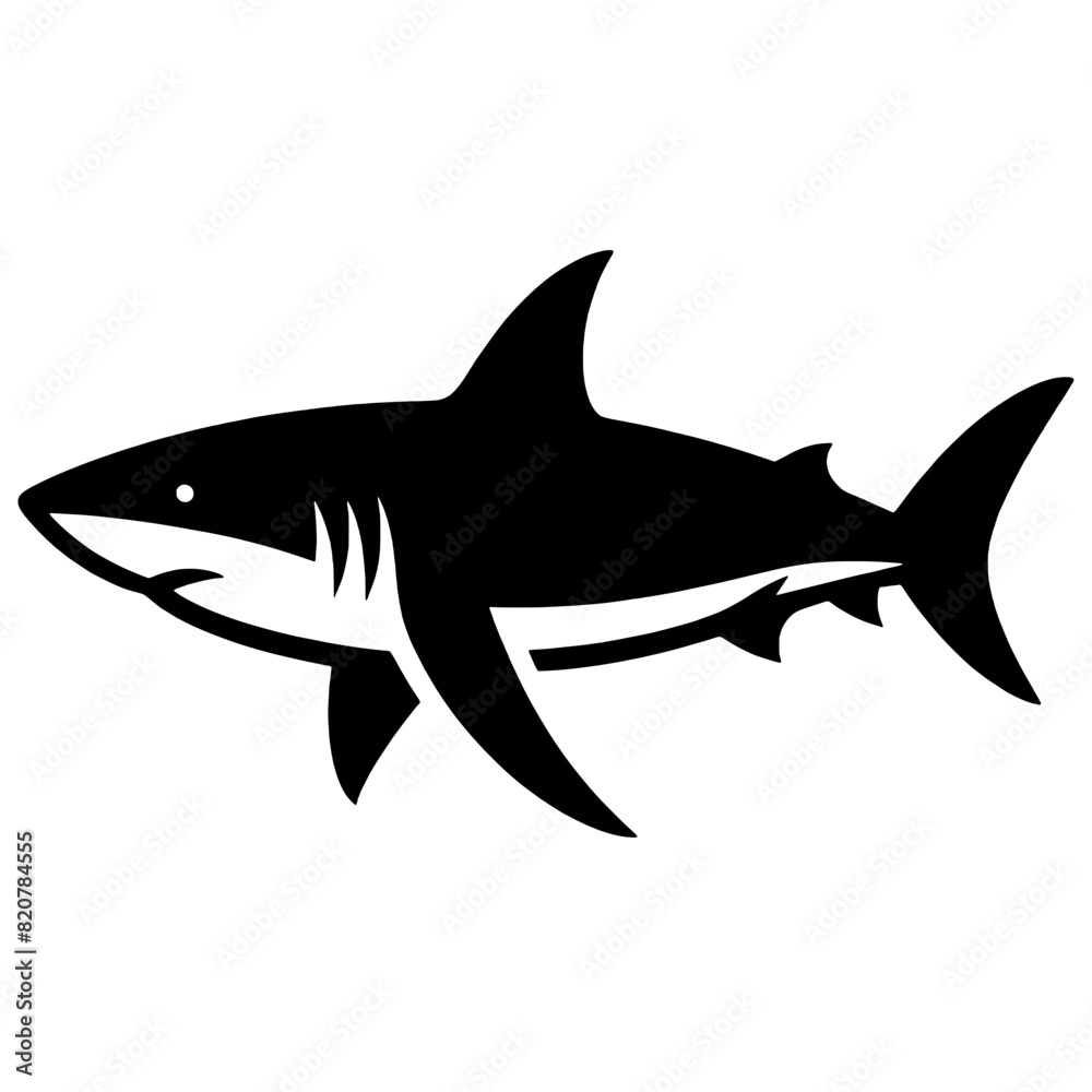 Silhouette d'un requin féroce Silhouette d'un requin féroce