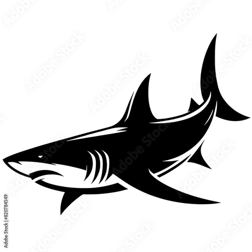 Silhouette d'un requin féroce