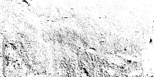 Dirt messy splash overlay and Black and white Dust overlay distress grungy effect paint. Black and white grunge seamless texture. Dust and scratches grain texture on white and black background.