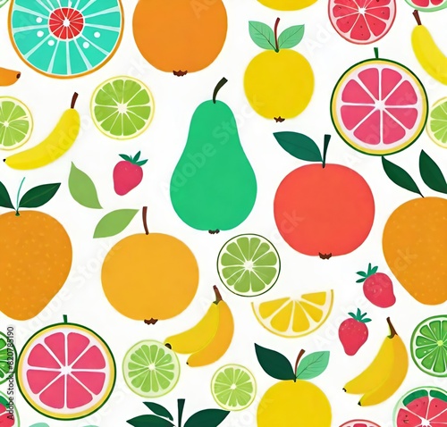 seamless background with fruits  food  vector  pattern  lime  seamless  fresh  slice  grapefruit