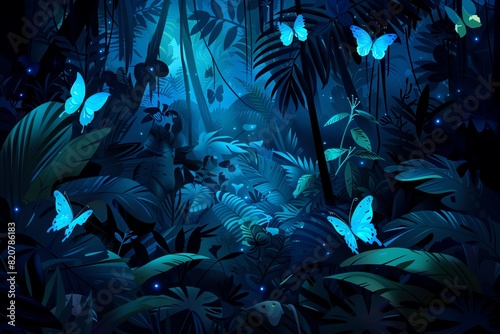 Jungle Night Lights background photo