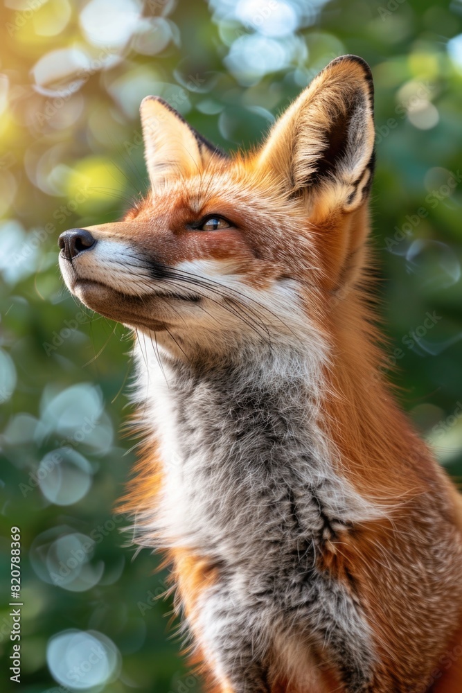 A close up of a red fox with a blurry background. Suitable for nature and wildlife themes A close up of a red fox with a blurry background. Suitable for nature and wildlife themes