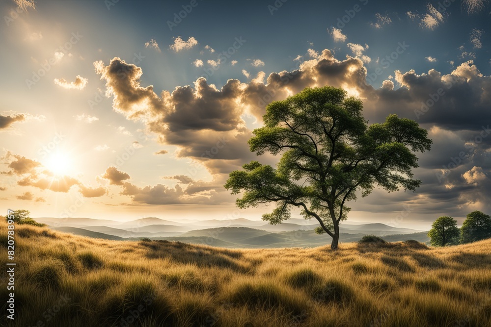 Horizon nature image generated by AI Horizon nature image generated by AI