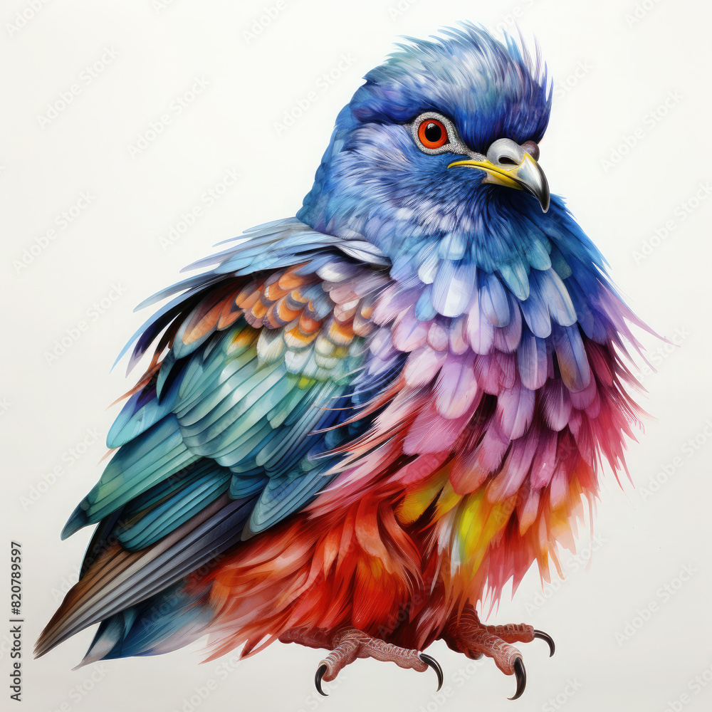 Obraz premium watercolor pigeon clipart, Generative Ai