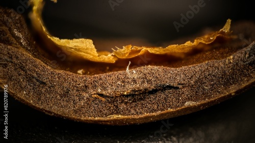 Macrophotography of a coffee bean photo