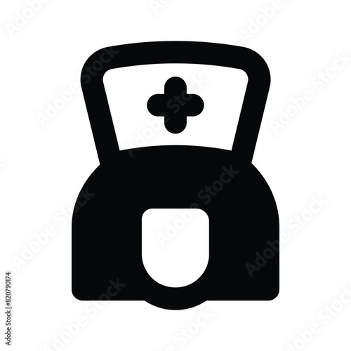 Nurse flat icon. isolated on a white background